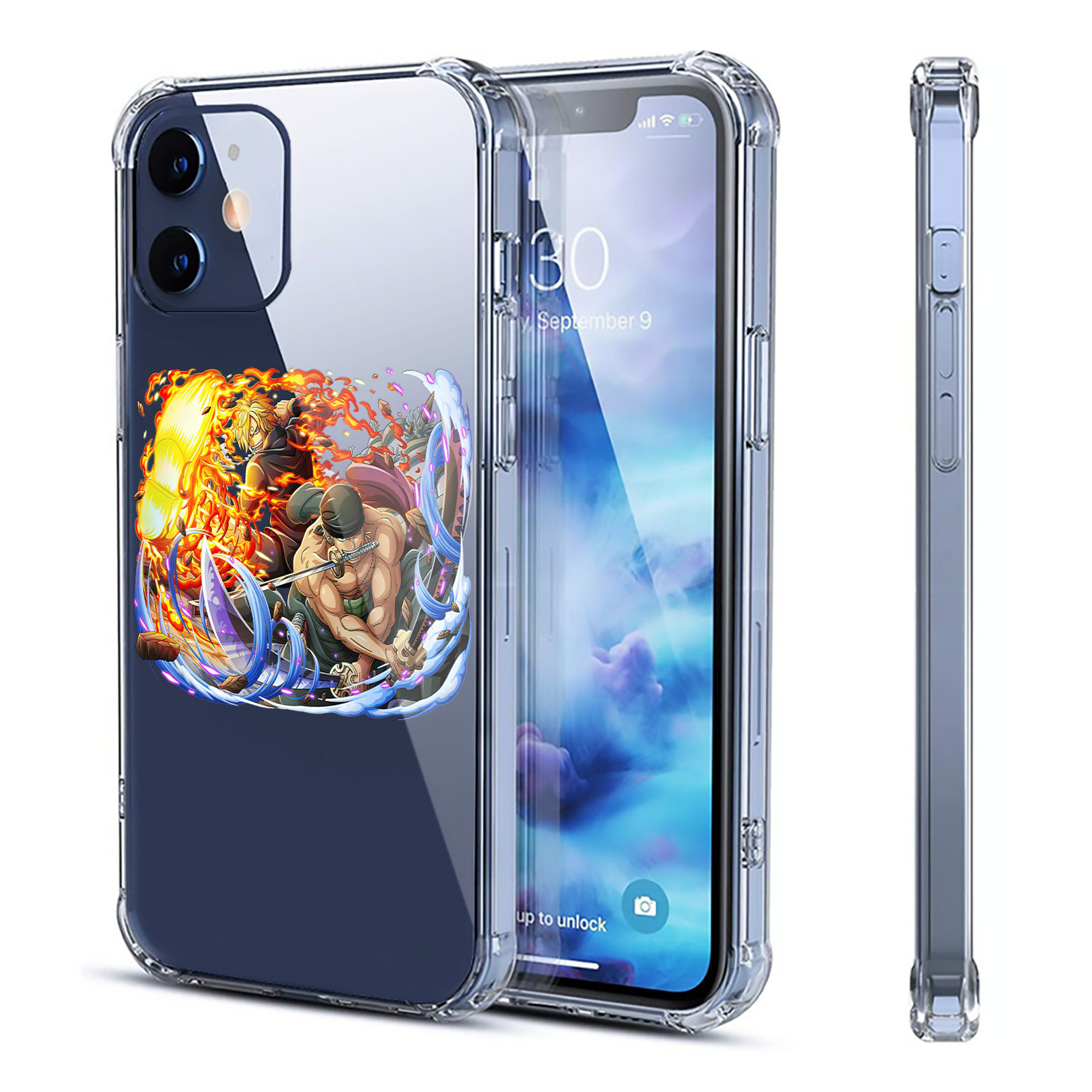 （画像用） ワンピース ロロノア・ゾロ ONE PIECE Roronoa Zoro 【iPhone 12シリーズ対応】透明スマホケース（クリアソフトケース）